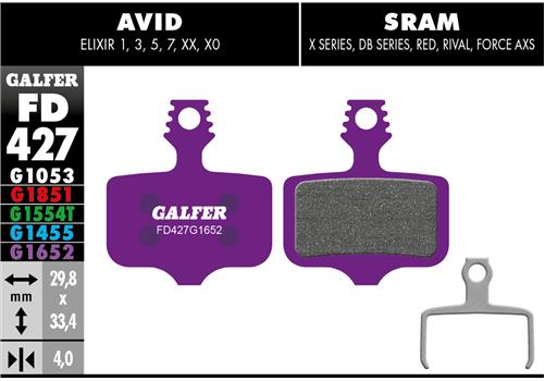 [FD427G1652] E-BIKE BRAKE PAD AVID ELIXIR - SRAM XX (ALL)