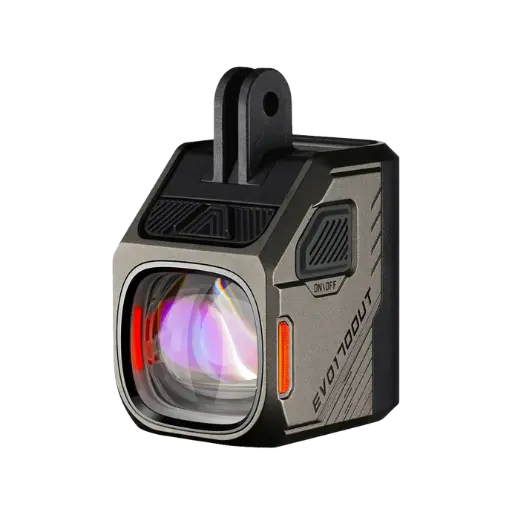 [100-00-0348-05] EVO 1700 UT SMART INTEGRATED BIKE LIGHT Grey/Titan