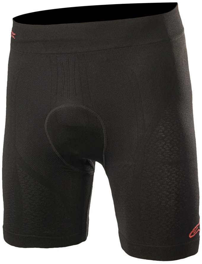 TECH SHORTS/BLACK BRIGHT RED