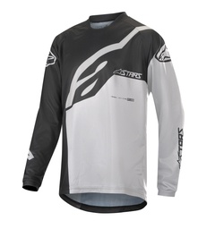 YOUTH RACER FACTORY LS JERSEY/BLACK WHITE