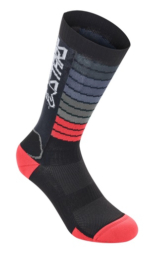 DROP SOCKS 22 / BLACK BRIGHT RED