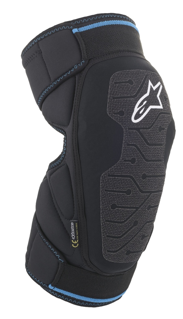 E-RIDE KNEE PROTECTOR/BLACK CYAN