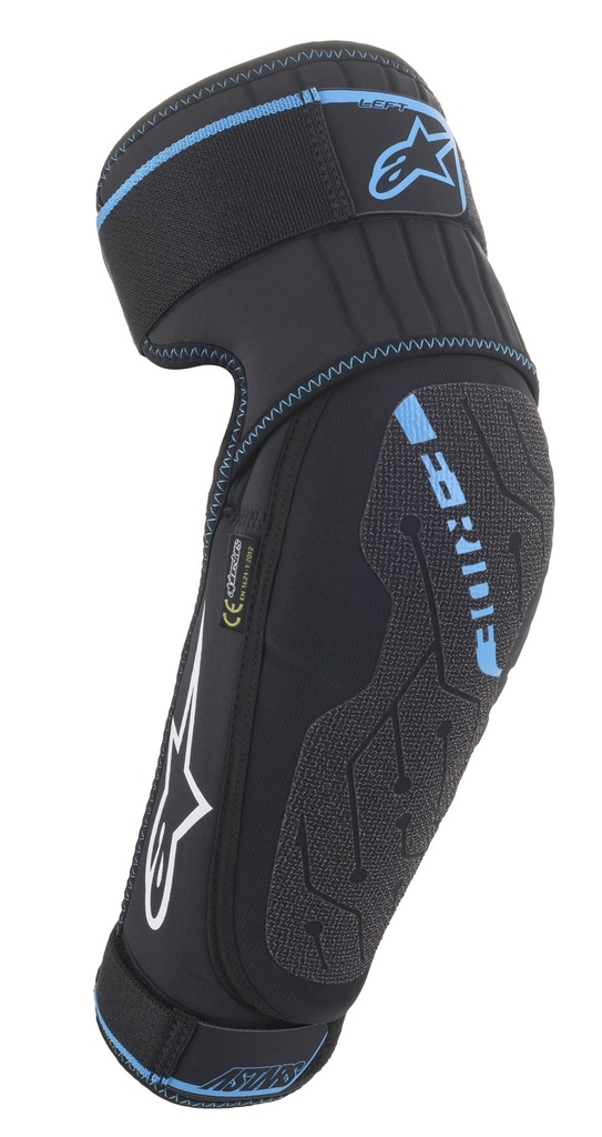 E-RIDE ELBOW PROTECTOR/BLACK CYAN